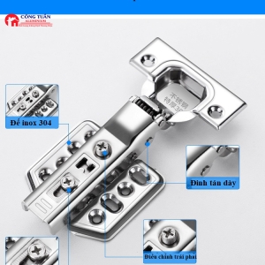 BẢN LỀ HƠI TỦ BẾP 304 THẲNG